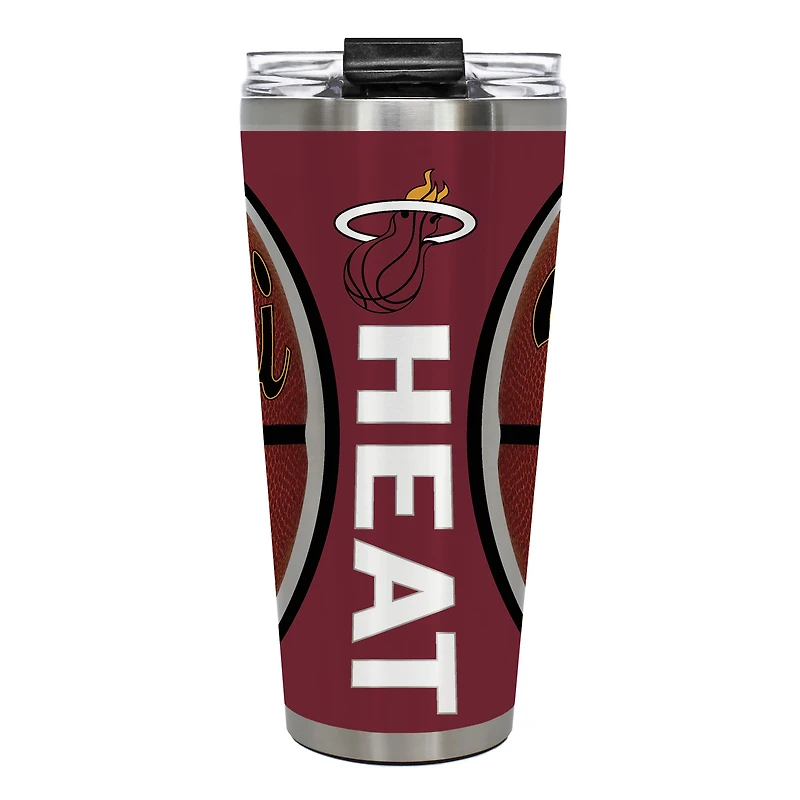 Miami Heat 32oz. Big Slim Game Ball Travel Tumbler