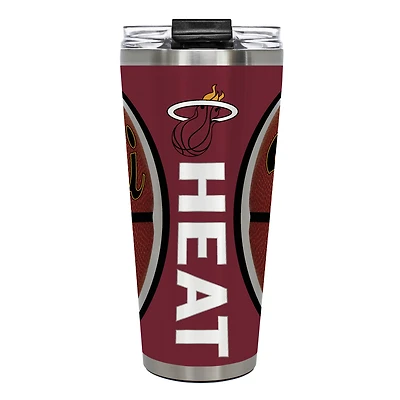 Miami Heat 32oz. Big Slim Game Ball Travel Tumbler