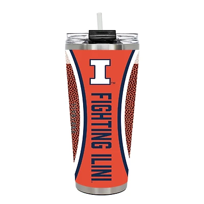 Illinois Fighting Illini 32oz. Big Slim Game Ball Travel Tumbler