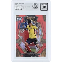 Luis Diaz Colombia National Team Autographed 2022-23 Panini Select FIFA Red Prizm #113 Beckett Fanatics Witnessed Authenticated Auto 10 Card