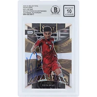 Luis Diaz Colombia National Team Autographed 2022-23 Panini Select FIFA Equalizers #23 Beckett Fanatics Witnessed Authenticated Auto 10 Card