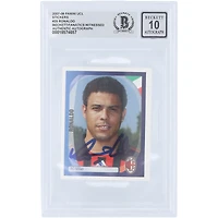 Ronaldo AC Milan Autographed 2007-08 Panini UEFA Champions League Sticker #25 Beckett Fanatics Witnessed Authenticated Auto 10 Card