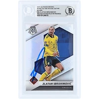 Zlatan Ibrahimovic Sweden National Team Autographed 2021-22 Panini Mosaic Road To The FIFA World Cup Qatar Silver Prizm #90 Beckett Fanatics Witnessed Authenticated Card