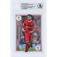 Luis Diaz Liverpool Autographed 2023-24 Topps Merlin UEFA #71 Beckett Fanatics Witnessed Authenticated Card