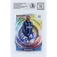 Ronaldo Inter Milan Autographed 2022-23 Topps Merlin UEFA Ageless Alchemy #AA-2 Beckett Fanatics Witnessed Authenticated Auto 10 Card