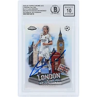 Luka Modric Real Madrid Autographed 2023-24 Topps Chrome UEFA London Calling #LC-11 Beckett Fanatics Witnessed Authenticated 10 Card