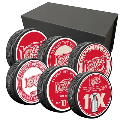 Detroit Red Wings Centennial Six-Puck Set