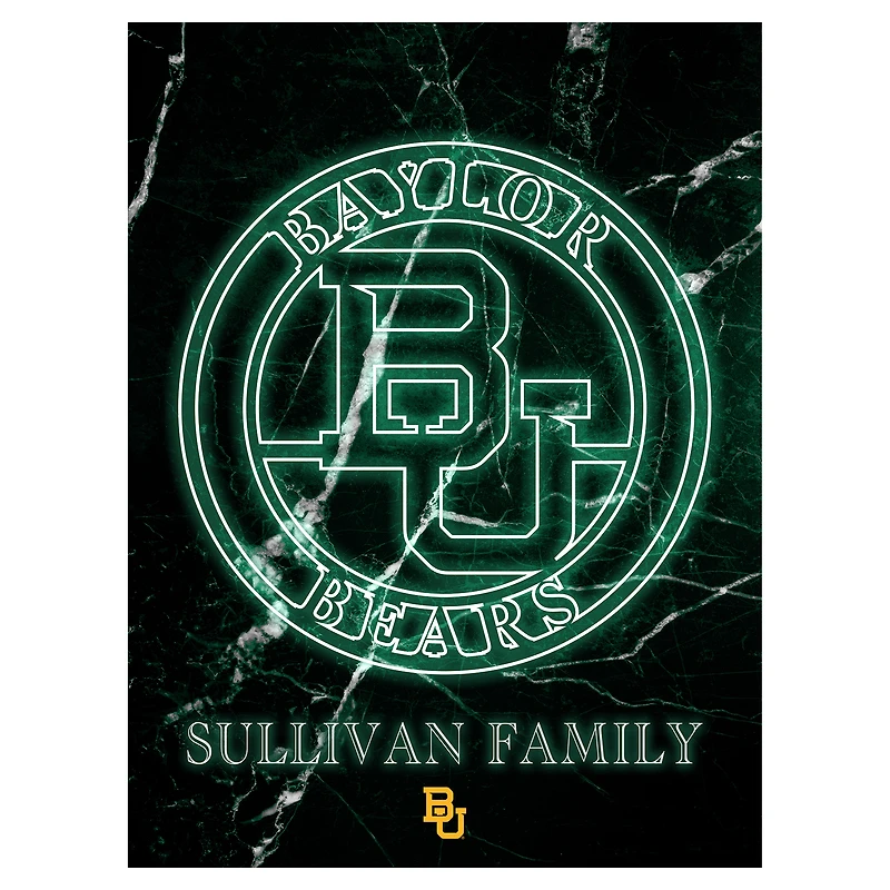 Baylor Bears Personalized 12" x 16" Framed Art Print