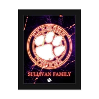 Clemson Tigers Personalized 12" x 16" Framed Art Print