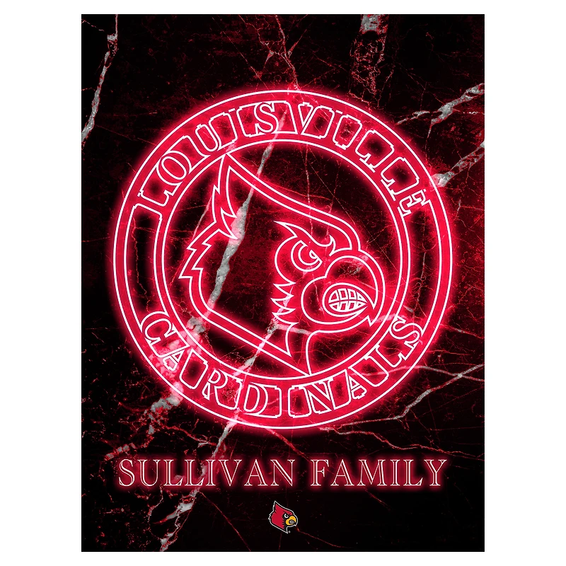 Louisville Cardinals Personalized 12" x 16" Framed Art Print