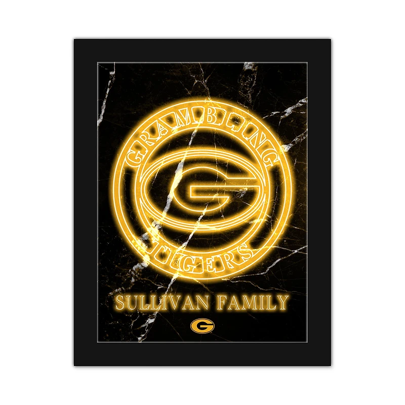 Grambling Tigers Personalized 12" x 16" Framed Art Print