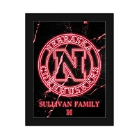 Nebraska Huskers Personalized 12" x 16" Framed Art Print