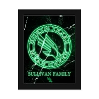 North Texas Mean Green Personalized 12" x 16" Framed Art Print