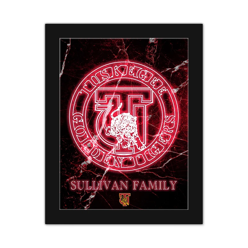Tuskegee Golden Tigers Personalized 12" x 16" Framed Art Print