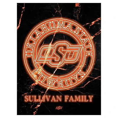 Oklahoma State Cowboys Personalized 12" x 16" Framed Art Print