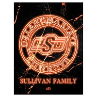 Oklahoma State Cowboys Personalized 12" x 16" Framed Art Print