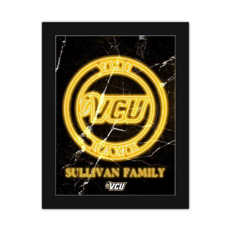 VCU Rams Personalized 12" x 16" Framed Art Print