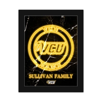 VCU Rams Personalized 12" x 16" Framed Art Print