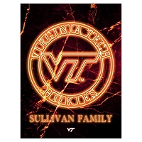 Virginia Tech Hokies Personalized 12" x 16" Framed Art Print