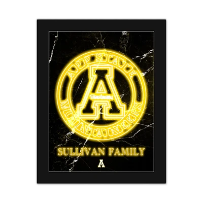 Appalachian State Mountaineers Personalized 12" x 16" Framed Art Print