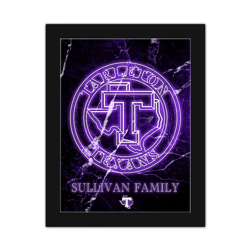 Tarleton State Texans Personalized 12" x 16" Framed Art Print