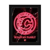 Calgary Flames Personalized 12" x 16" Framed Art Print