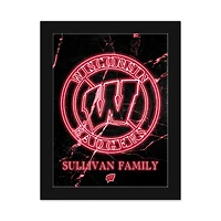 Wisconsin Badgers Personalized 12" x 16" Framed Art Print