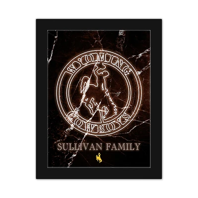 Wyoming Cowboys Personalized 12" x 16" Framed Art Print