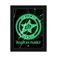 Dallas Stars Personalized 12" x 16" Framed Art Print