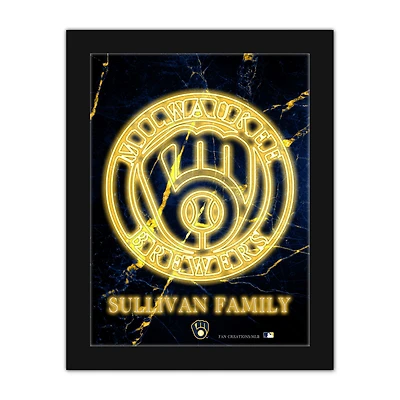Milwaukee Brewers Personalized 12" x 16" Framed Art Print