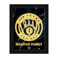 Milwaukee Brewers Personalized 12" x 16" Framed Art Print