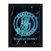 Seattle Mariners Personalized 12" x 16" Framed Art Print