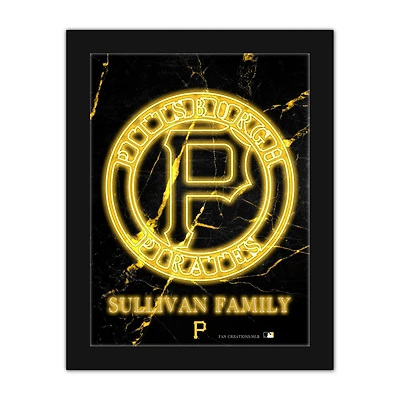 Pittsburgh Pirates Personalized 12" x 16" Framed Art Print