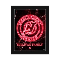 New Jersey Devils Personalized 12" x 16" Framed Art Print