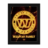 Washington Commanders Personalized 12" x 16" Framed Art Print