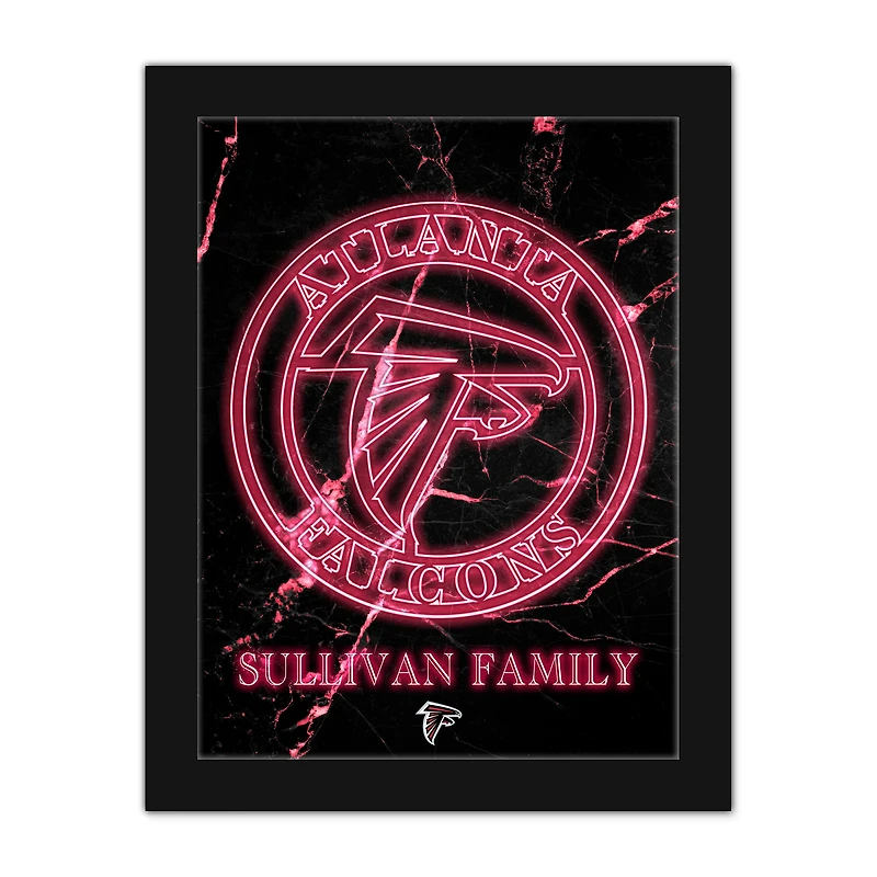 Atlanta Falcons Personalized 12" x 16" Framed Art Print