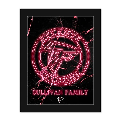 Atlanta Falcons Personalized 12" x 16" Framed Art Print