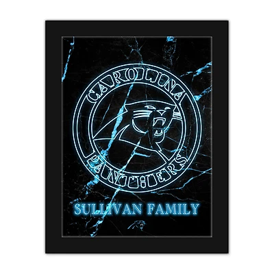 Carolina Panthers Personalized 12" x 16" Framed Art Print