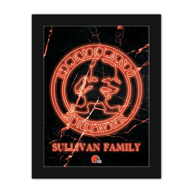 Cleveland Browns Personalized 12" x 16" Framed Art Print