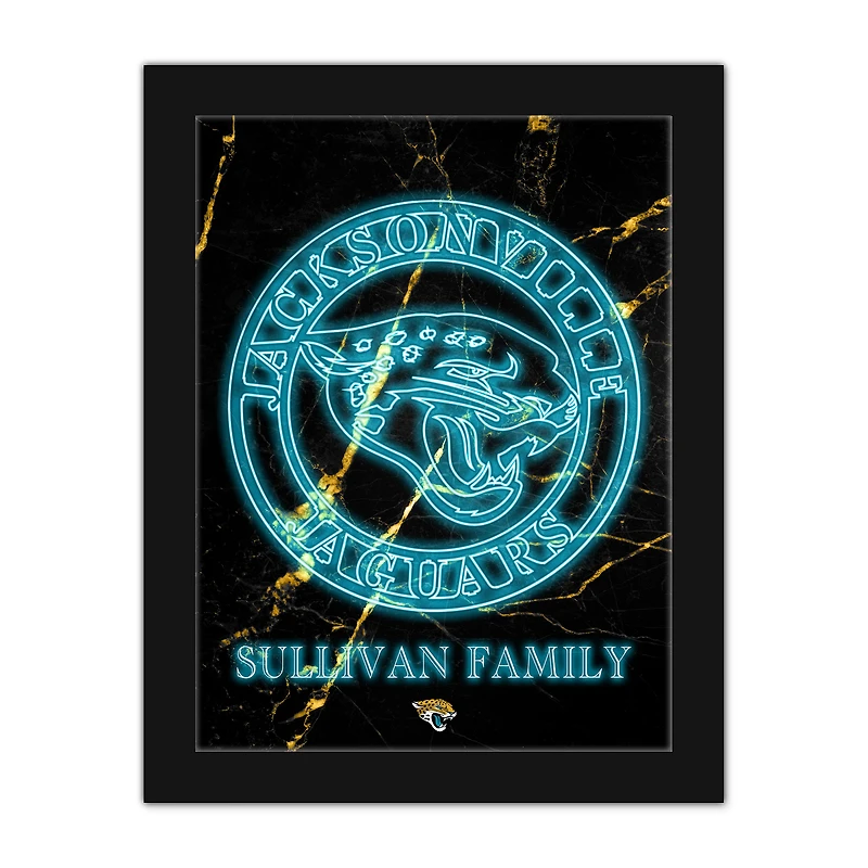 Jacksonville Jaguars Personalized 12" x 16" Framed Art Print