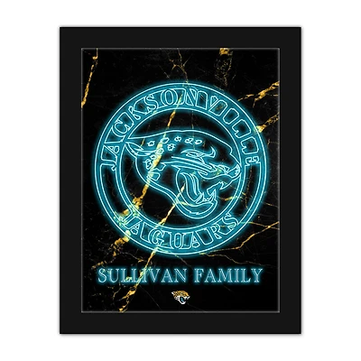 Jacksonville Jaguars Personalized 12" x 16" Framed Art Print
