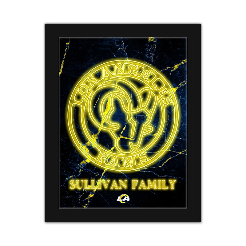 Los Angeles Rams Personalized 12" x 16" Framed Art Print