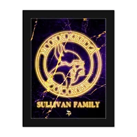 Minnesota Vikings Personalized 12" x 16" Framed Art Print