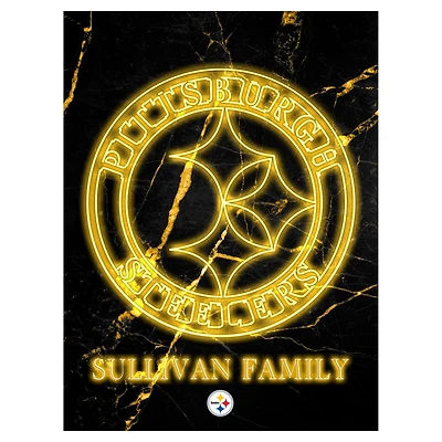Pittsburgh Steelers Personalized 12" x 16" Framed Art Print