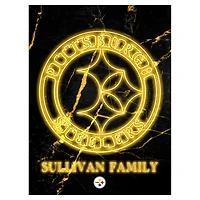 Pittsburgh Steelers Personalized 12" x 16" Framed Art Print