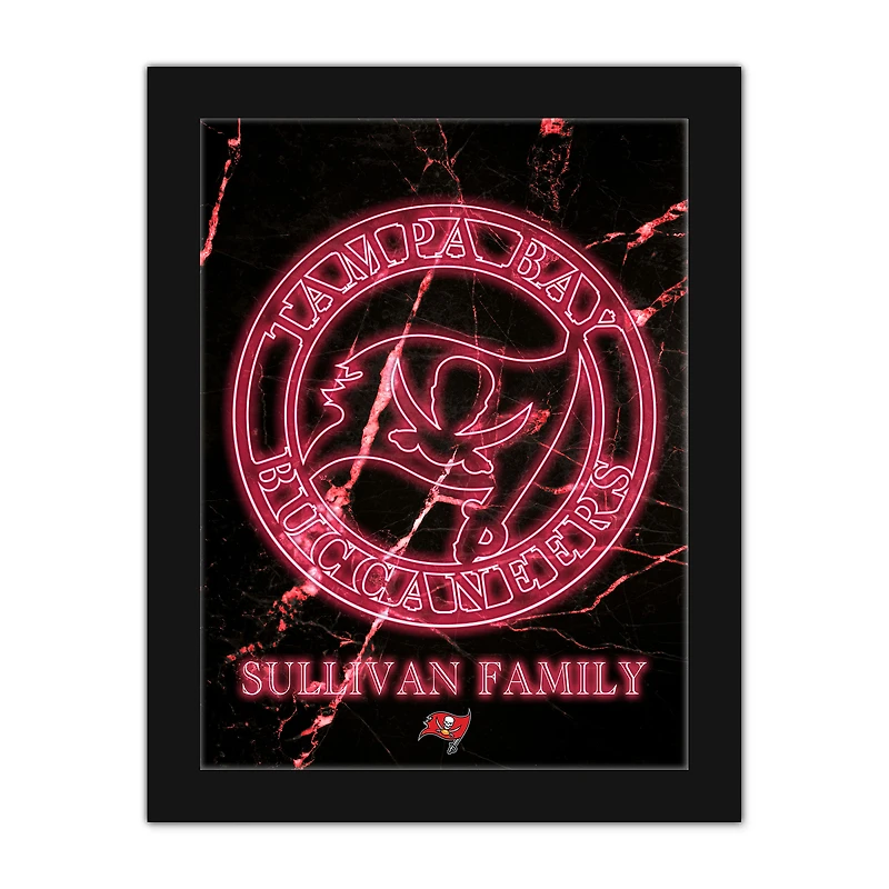 Tampa Bay Buccaneers Personalized 12" x 16" Framed Art Print