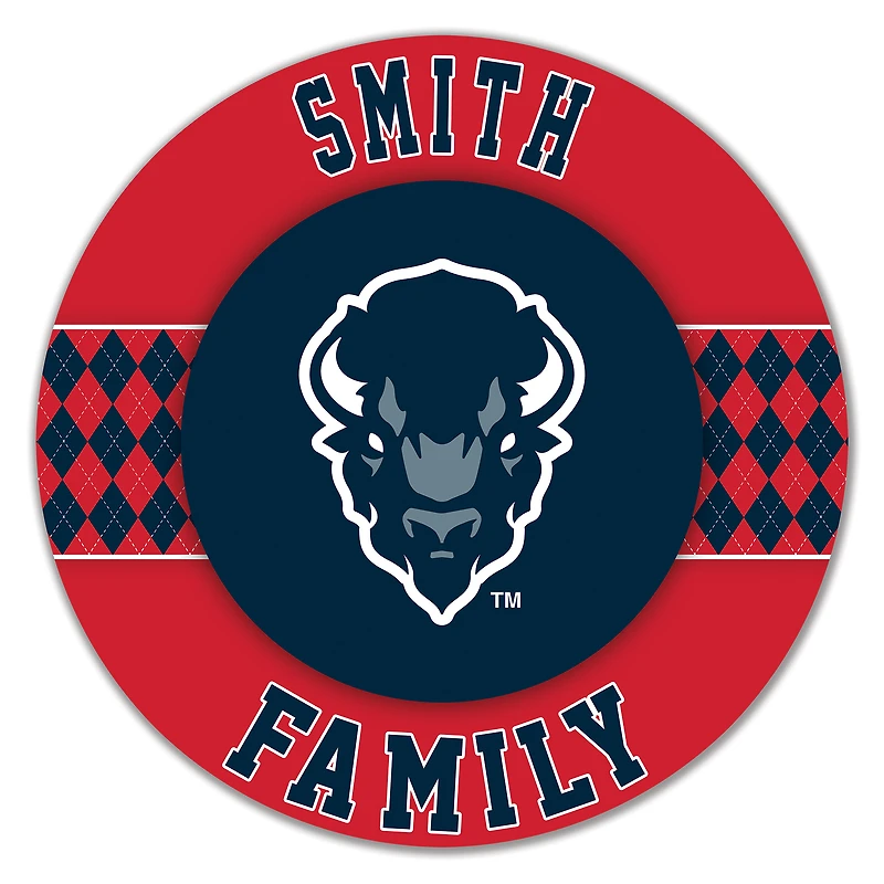 Howard Bison 16" Circle Wall Art