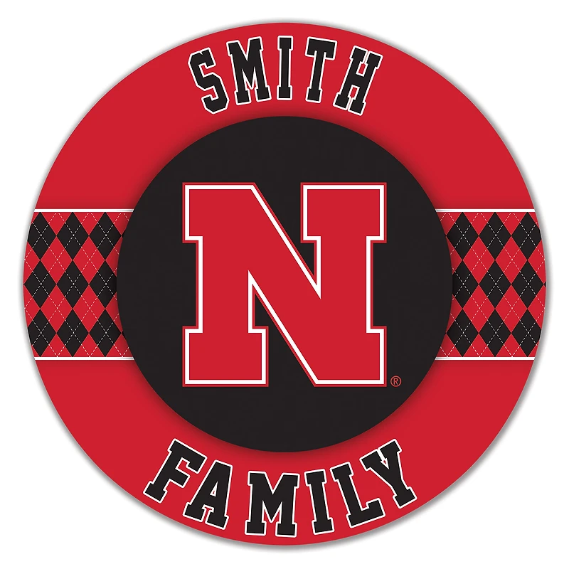 Nebraska Huskers 16" Circle Wall Art