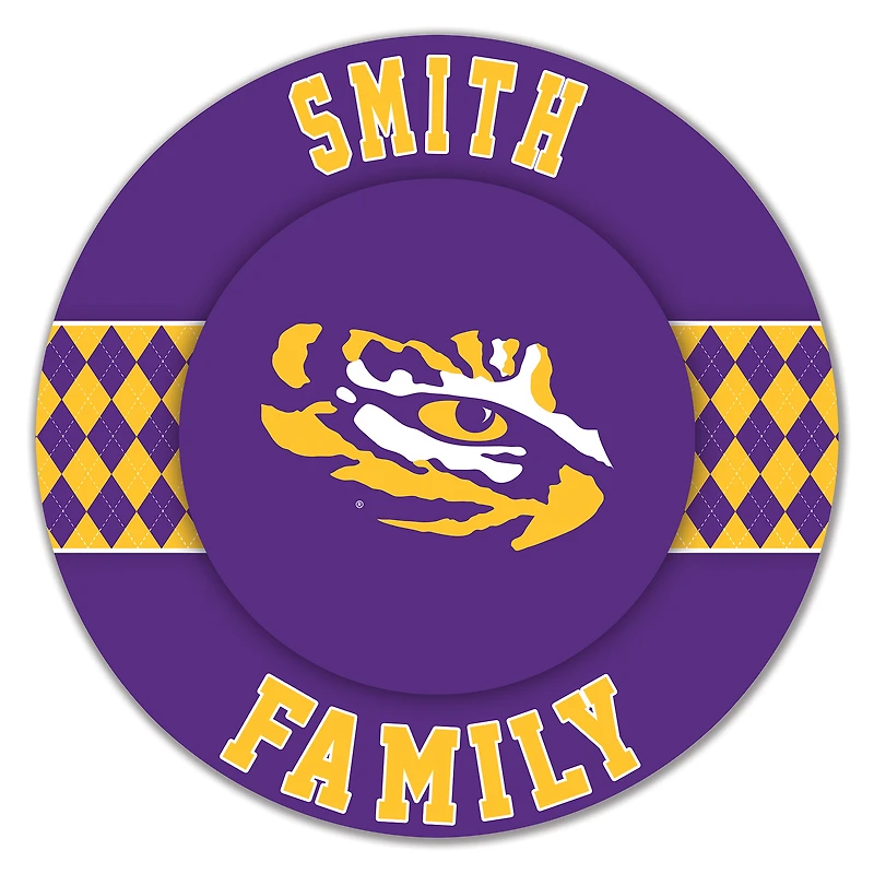 LSU Tigers 16" Circle Wall Art
