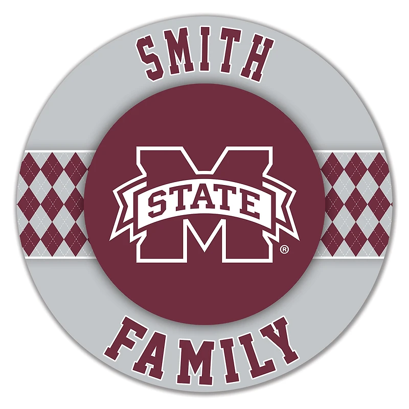 Mississippi State Bulldogs 16" Circle Wall Art